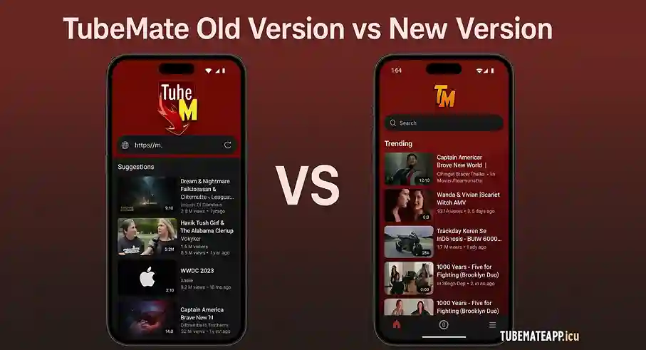 TubeMate Old Version vs New Version